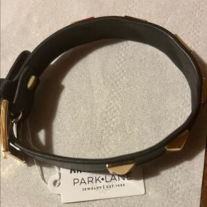 NWT Park Lane Black  buckle Bracelet with Gold Details